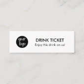 Drink Ticket Voucher Company Logo Party Event (Voorkant)