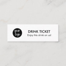 Drink Ticket Voucher Company Logo Party Event