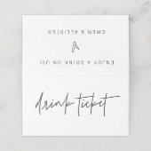 Drink Ticket Wedding Bar Event Token Tent Kaarten Klantenkaartje (Buitenkant ongevouwen)