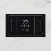 Drink Ticket Wedding Reception Bar symbolische kaa (Voorkant)