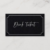 Drink Ticket Wedding Reception Bar symbolische kaa (Achterkant)