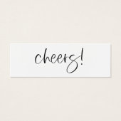 Drink Ticket Wedding Reception Bar Symbolische Kaa Mini Visitekaartjes (Voorkant)