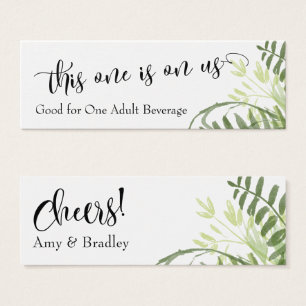 Drink Tickets Abstract Griekenland, Foliage Bouq Mini Visitekaartjes