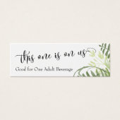 Drink Tickets | Abstract Griekenland, Foliage Bouq Mini Visitekaartjes (Voorkant)