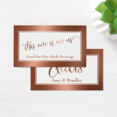 Drink Tickets | Elegante script met namaak koperfo Visitekaartje (Bureau)