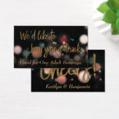 Drink Tickets, Gold Glitter met Red en Green Bokeh Visitekaartjes (Bureau)