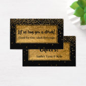 Drink Tickets met Faux Gold Foil Confetti & Black Visitekaartjes (Bureau)