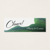 Drink Tickets met tropische groene bladeren van ba Mini Visitekaartjes (Achterkant)