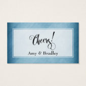 Drink Tickets | Script & Rustic Diagonaal Blauw Visitekaartje (Achterkant)