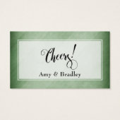 Drink Tickets | Script & Rustic Diagonaal Groen Visitekaartje (Achterkant)