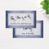 Drink Tickets | Script & Rustic Diagonaal Paars Visitekaartjes (Bureau)