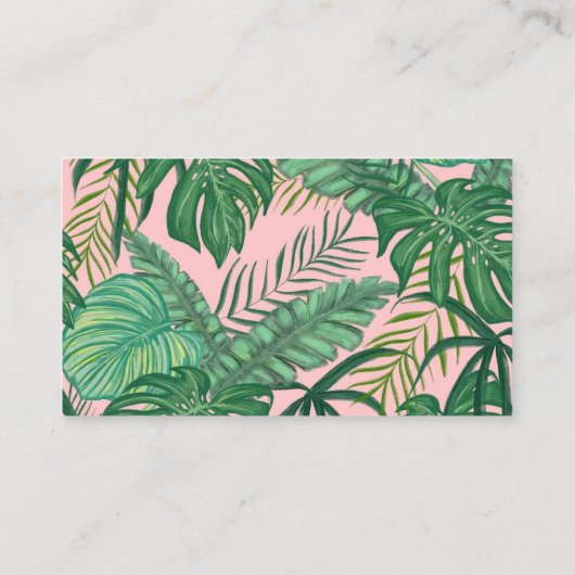 Drink Tickets Waterverf Tropische palmbladeren (Achterkant)