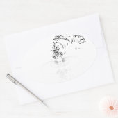 Drink tijger ovale sticker (Envelop)