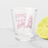 Drink 'Til je ziet roze olifant Shot Glas (Achterkant)