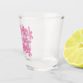 Drink 'Til je ziet roze olifant Shot Glas (Rechts)
