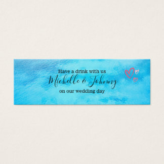 Drink token - volledig bewerkbare bruiloften/verja mini visitekaartjes