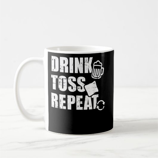 Drink Toss Repeat Cornhole Koffiemok (Links)
