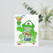 Drink tot je Croak Briefkaart (Staand voorkant)