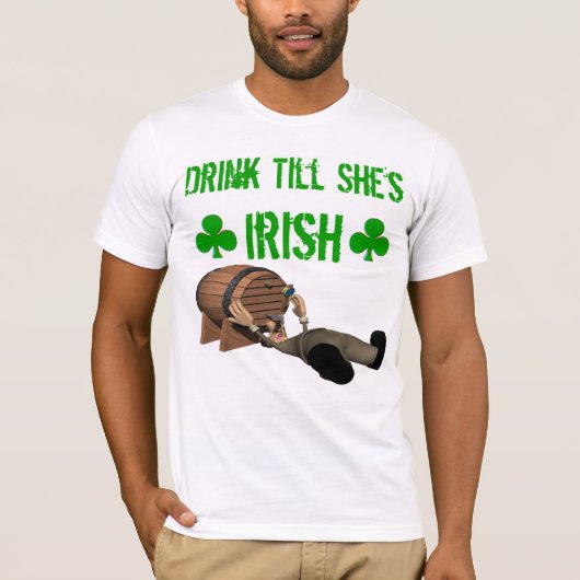 Drink tot ze een Iers T-shirt is (Voorkant)