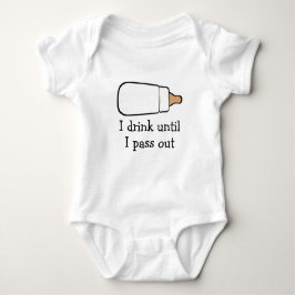 Drink Totdat de baby-shirt-carrosserie uit één stu Romper