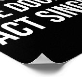 Drink Triple See Double Act Single - Funny Drinkin Poster (Hoek)