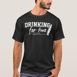 Drink twee - Zwangerschap - Aankondiging van een S T-shirt