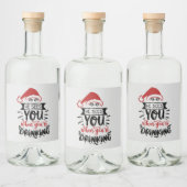 drink u een grappige kerstman likeurfles etiket (Flessen)