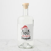 drink u een grappige kerstman likeurfles etiket (Voorkant)