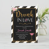 Drink uit liefde uitnodiging van bachelorette (Staand voorkant)