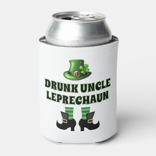 Drink Uncle Leprechaun Funny St. Patrick's Day Blikjeskoeler (Blikje Voorkant)