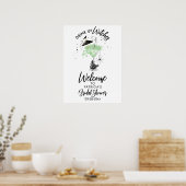 Drink up Heksen Bruiloft Feest Welkom Bord Poster (Keuken)