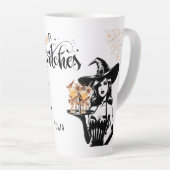Drink up heksen grappig Halloween vakantie cadeau Latte Mok (Rechterhoek)
