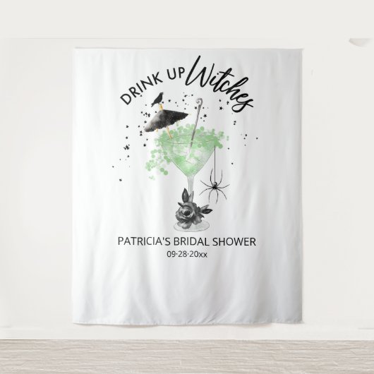 Drink up Heksen Halloween Bruidsfeest Achtergrond Wandkleed (Voorkant)