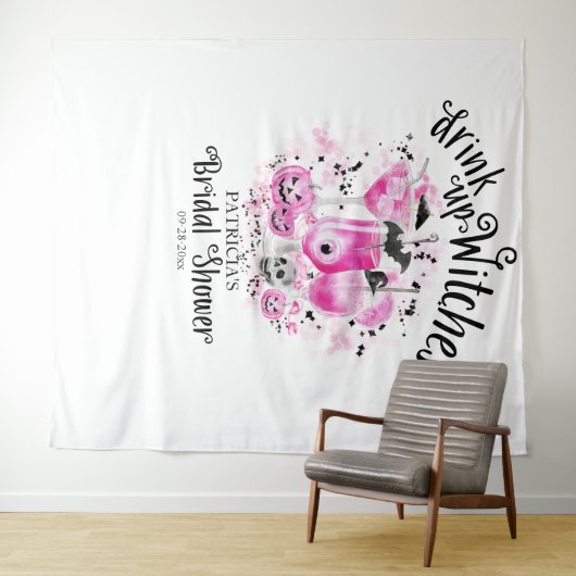 Drink up Heksen Halloween Bruidsfeest Backdrop Wandkleed (In Situ (horizontaal))