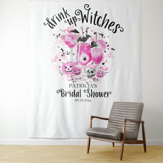 Drink up Heksen Halloween Bruidsfeest Backdrop Wandkleed (In situ)