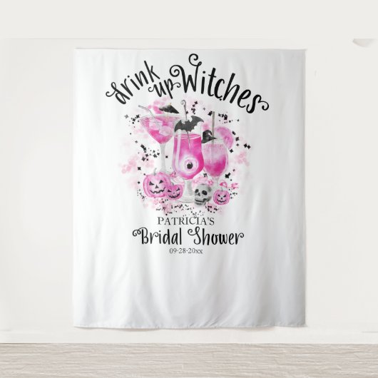Drink up Heksen Halloween Bruidsfeest Backdrop Wandkleed (Voorkant)