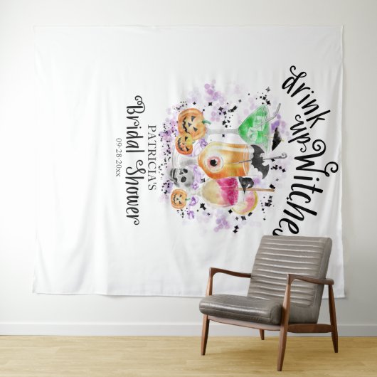 Drink up Heksen Halloween Bruidsfeest Backdrop Wandkleed (In Situ (horizontaal))