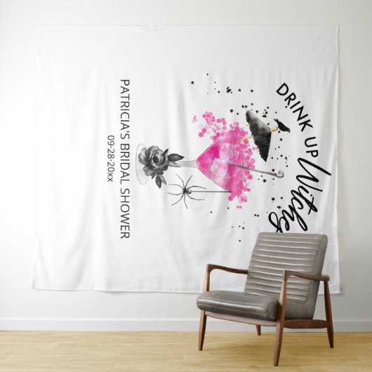 Drink up Heksen Halloween Bruidsfeest Backdrop Wandkleed (In Situ (horizontaal))