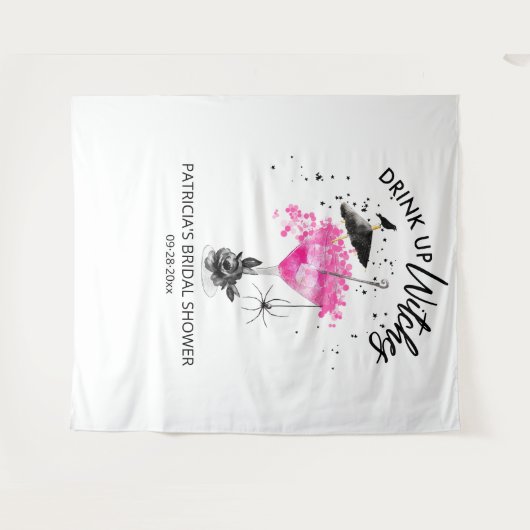 Drink up Heksen Halloween Bruidsfeest Backdrop Wandkleed (Voorkant (horizontaal))