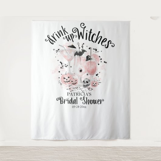 Drink up Heksen Halloween Bruidsfeest Backdrop Wandkleed (Voorkant)