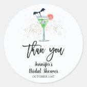 Drink Up Heksen Halloween Cocktail Bruiloft Ronde Sticker (Voorkant)