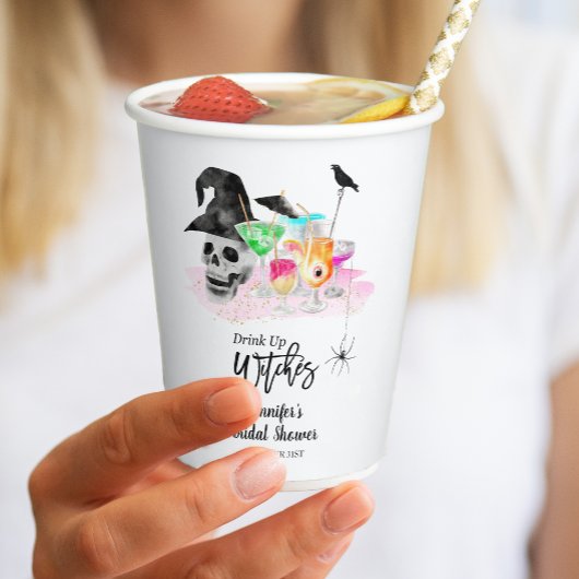 Drink Up Heksen Halloween Cocktail Bruiloftsfeest Papieren Bekers