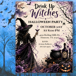 Drink Up Heksen Halloween Feest Kaart