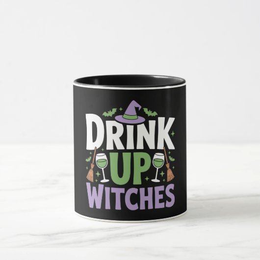 Drink Up Heksen Halloween Feest Mok (Midden)