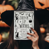 Drink Up, Heksen Halloween Feest Uitnodiging