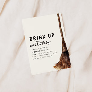 Drink Up Heksen Halloween Feest Uitnodiging