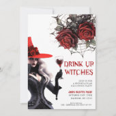 Drink up heksen Halloween feestuitnodiging Kaart (Voorkant)