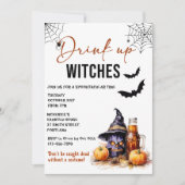 Drink up heksen Halloween feestuitnodiging Kaart (Voorkant)