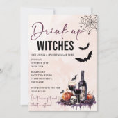 Drink up heksen Halloween feestuitnodiging Kaart (Voorkant)