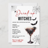 Drink up heksen Halloween feestuitnodiging Kaart (Voorkant)